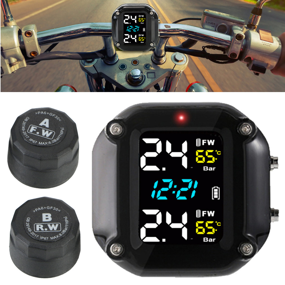 Tire Pressure Monitor - Motorcycle Tire Pressure Sensors Moto TMPS