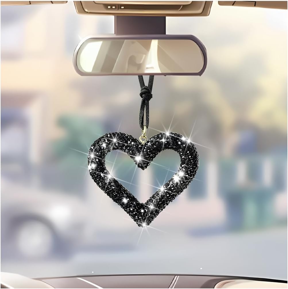 Car Accessories Rear - Bling Heart Car Hanging Accessories, Crystal