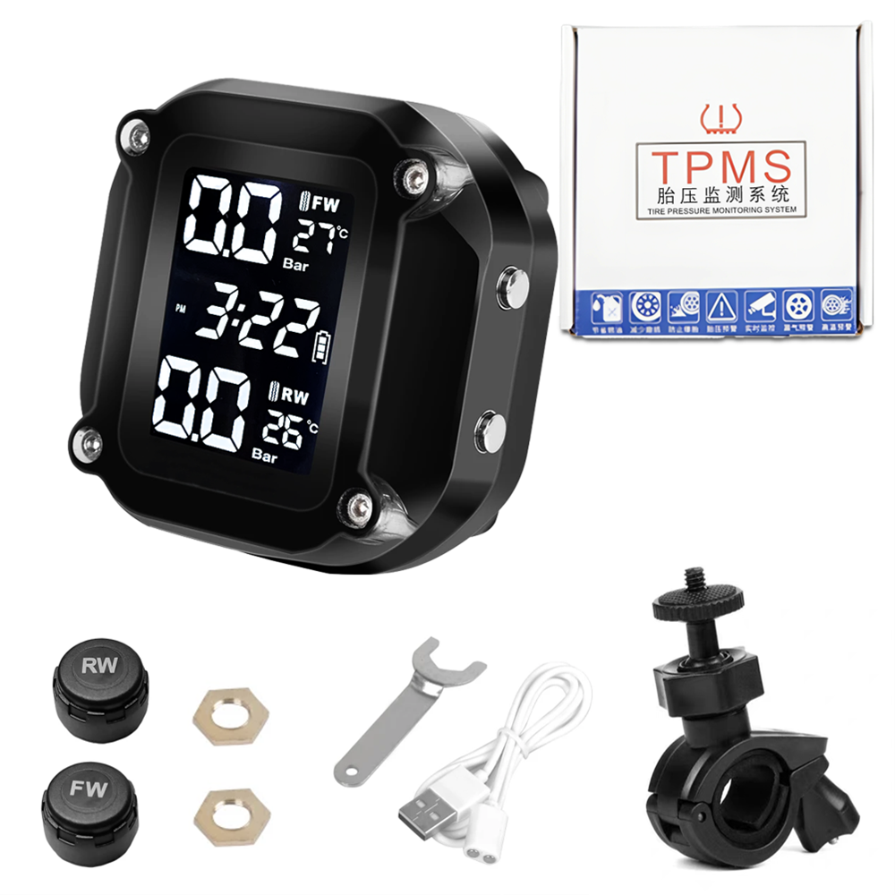 Motorcycle TPMS Motor Tire Pre – обзор и цена Tire Pressure Monitor