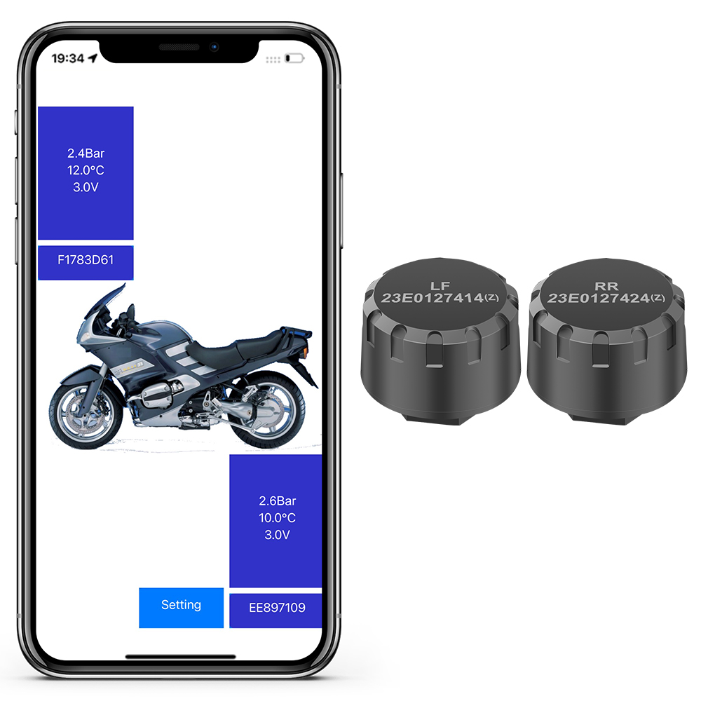 Motorcycle TPMS 2 Sensors Blue – обзор и цена Tire Pressure Monitor