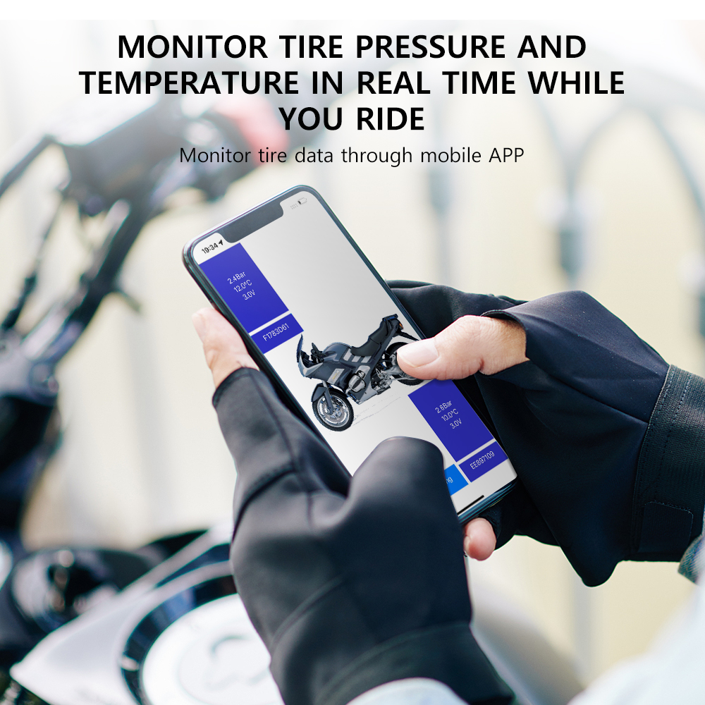 Motorcycle TPMS 2 Sensors Blue – обзор и цена Tire Pressure Monitor