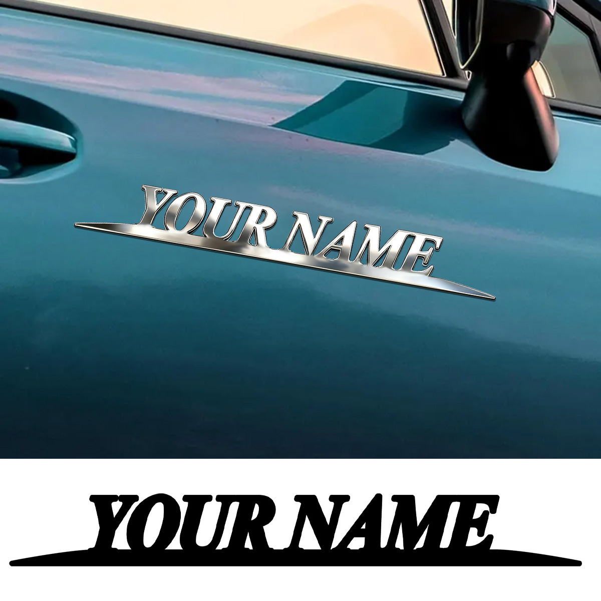 Metal Trendy YOUR NAME Sticker – обзор и цена Car Accessories Rear