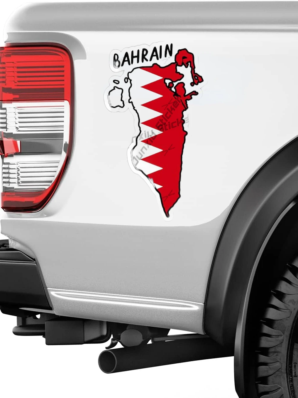 Bahrain outline with Flag Viny – обзор и цена Car Accessories Bahrain