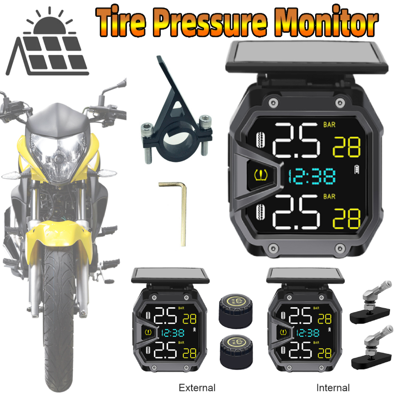 Motorcycle TPMS Solar Power Bi – обзор и цена Tire Pressure Monitor