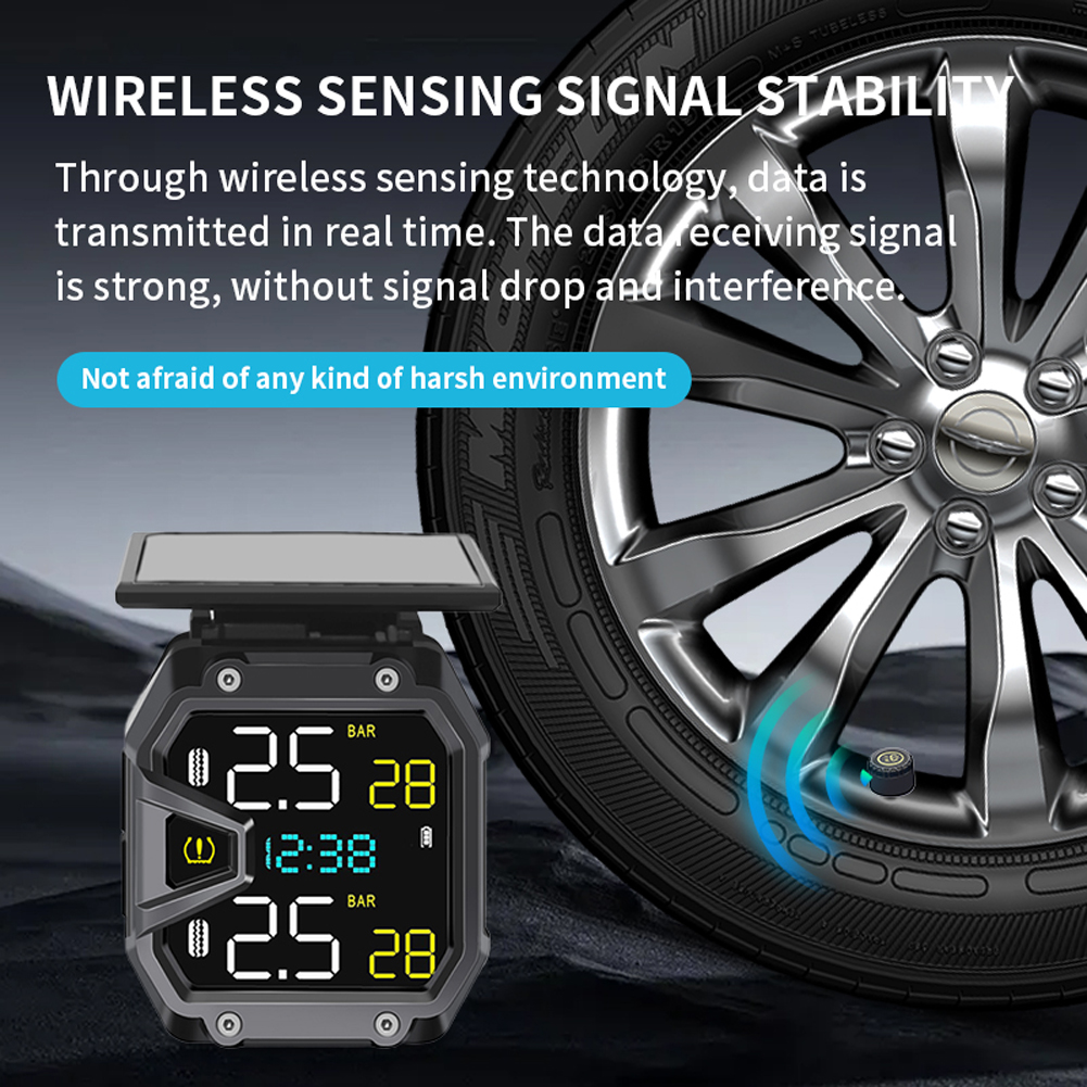 Motorcycle TPMS Solar Power Bi – обзор и цена Tire Pressure Monitor