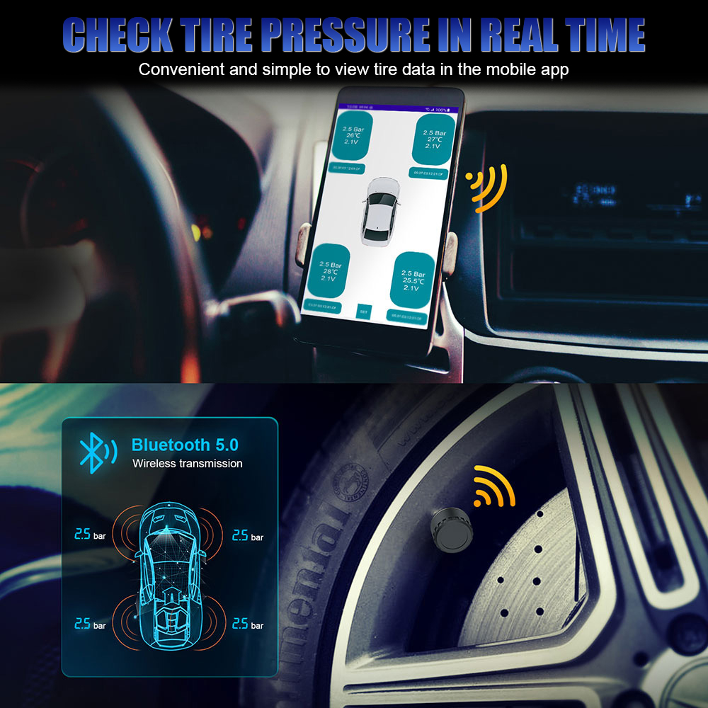 Bluetooth 5.0 Sensors Motorcyc – обзор и цена Tire Pressure Monitor