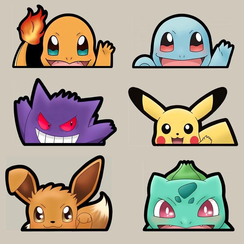 Pokémon car window sticker, Po – обзор и цена Car Accessories Rear