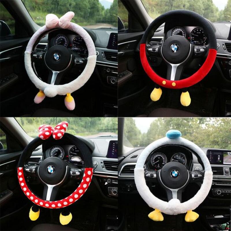 Cute Disney Plush Steering Whe – обзор и цена Car Accessories For Winter