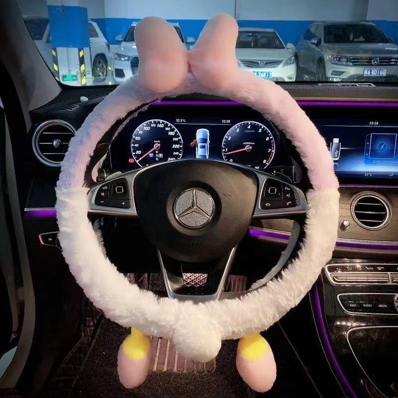 Cute Disney Plush Steering Whe – обзор и цена Car Accessories For Winter